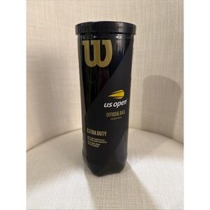 WILSON Official Wilson Premium Us Open Tennis Balls Extra Duty Sealed 3 balls